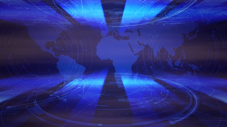 nieuws intro grafische animatie met lijnen en wereldkaart 9