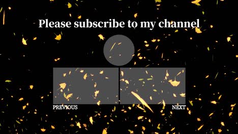 hojas de otoño partículas youtube tarjeta de finalización pantalla de finalización gráficos en movimiento