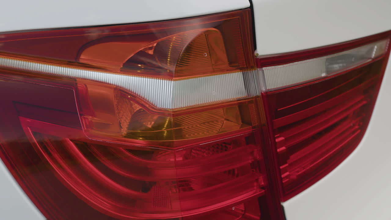 Close-up of a car's tail light