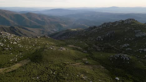 sweeping mountain vista of sierra de san mamede in vilar de barrio, ourense, galicia, spain