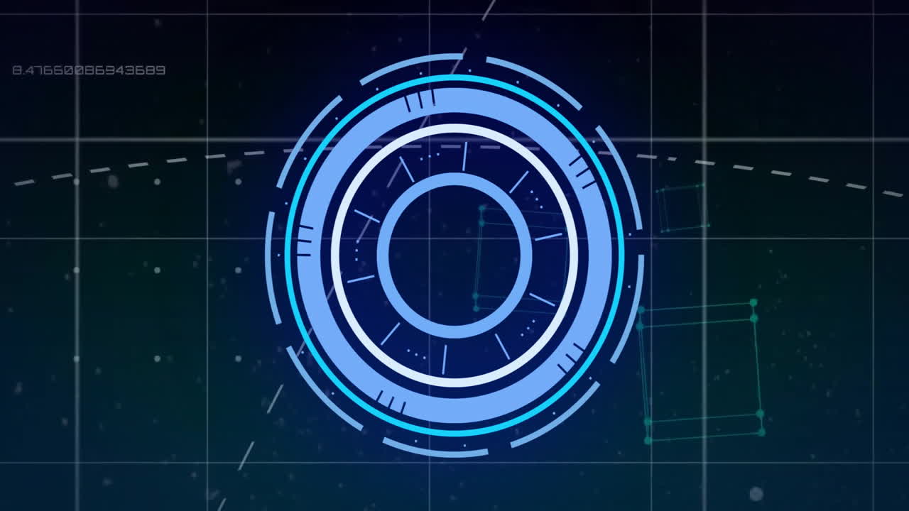 Animation of network of connections with scope scanning