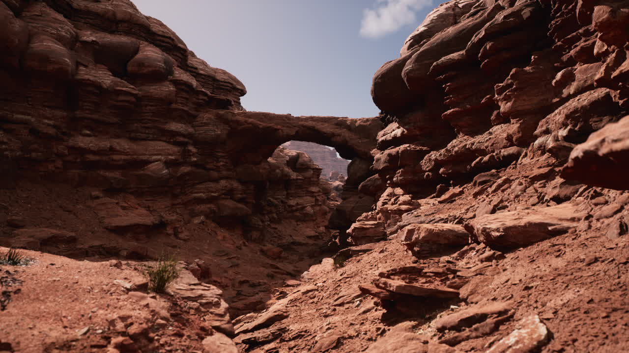 arco di pietra rossa nel parco del grand canyon