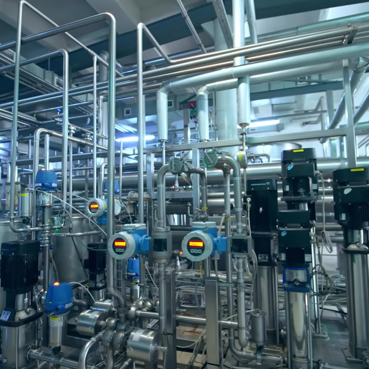 Modern steel construction for making cheese. Milk making in modern technologies