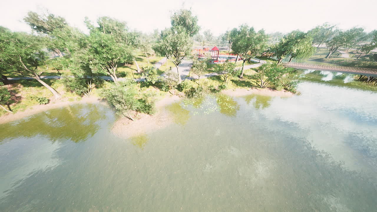 Vista aérea de un hermoso parque