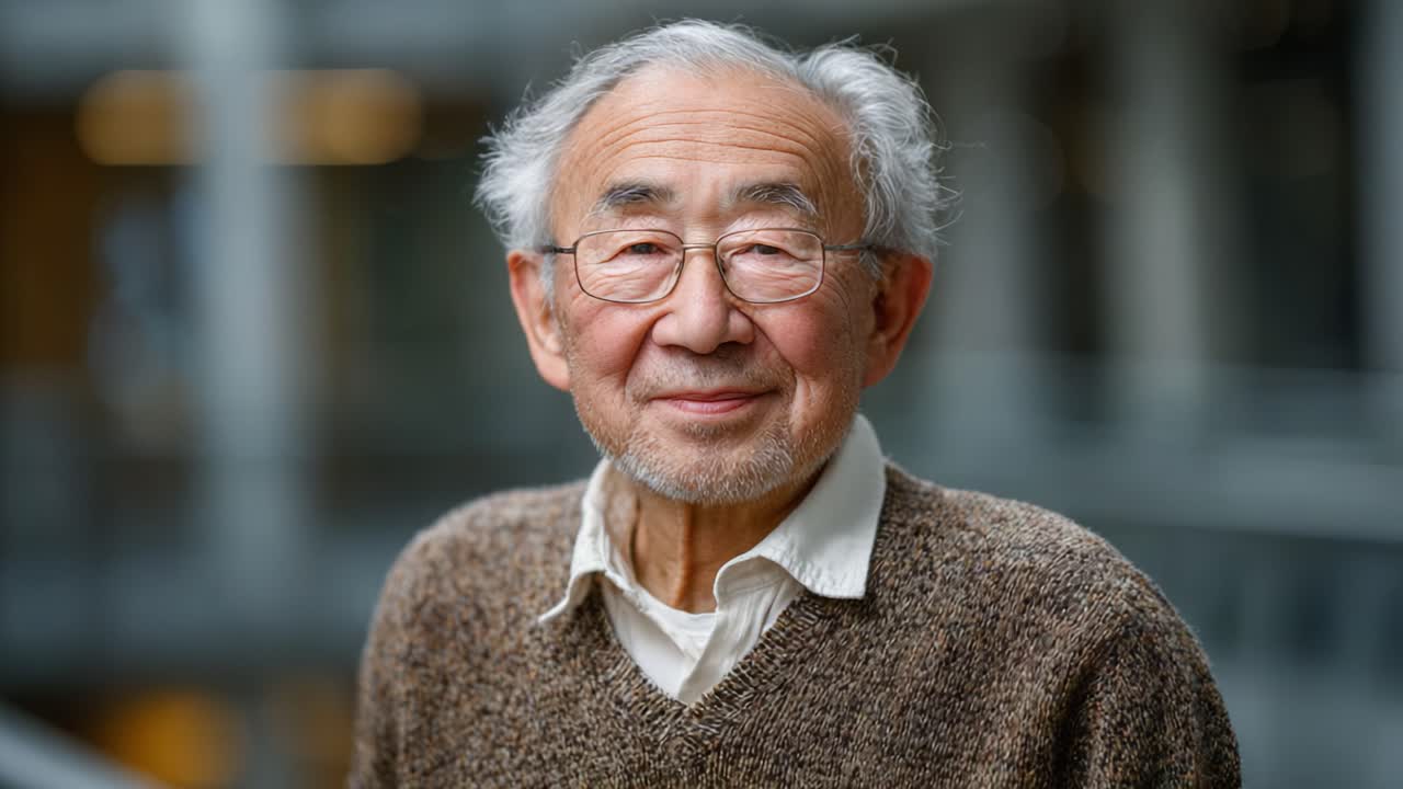 A Warm Smile: Capturing the Essence of Wisdom and Experience in Two Compelling Frames of an Elderly Man