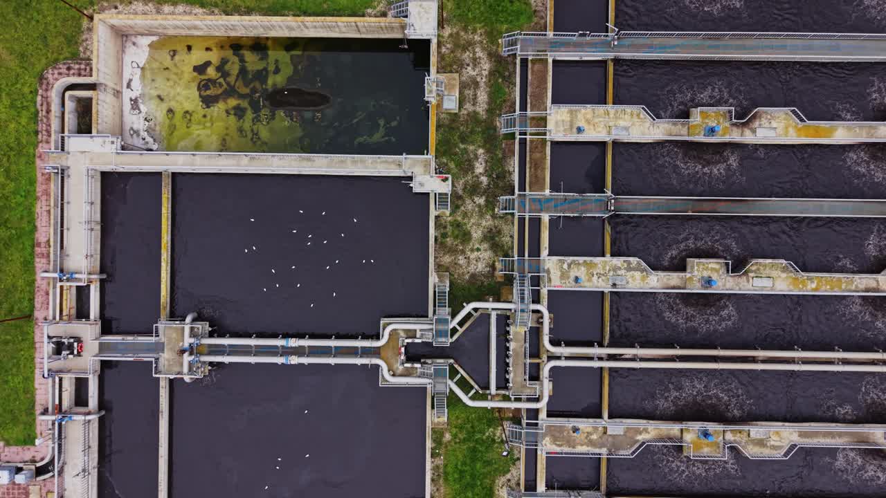 Water treatment facility processes wastewater at a recycling plant