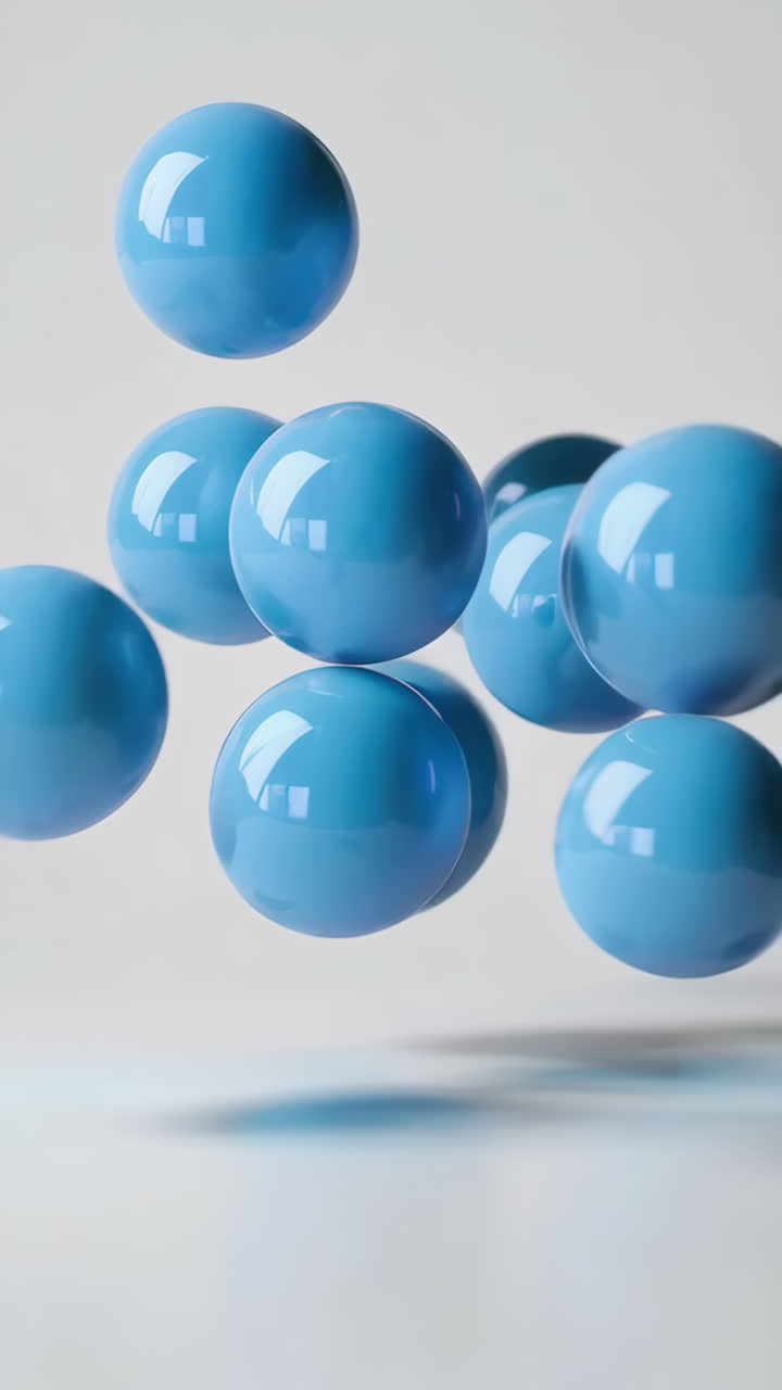 esferas azules abstractas