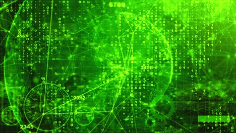fondo de movimiento de concepto de tecnología, color verde