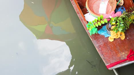 colorful boat with fruits and vegetables