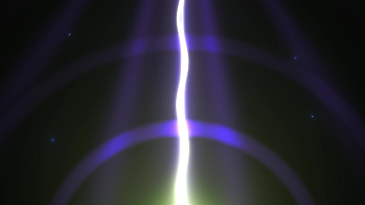 Abstract Vertical Beam of Light with Lens Flare Effects