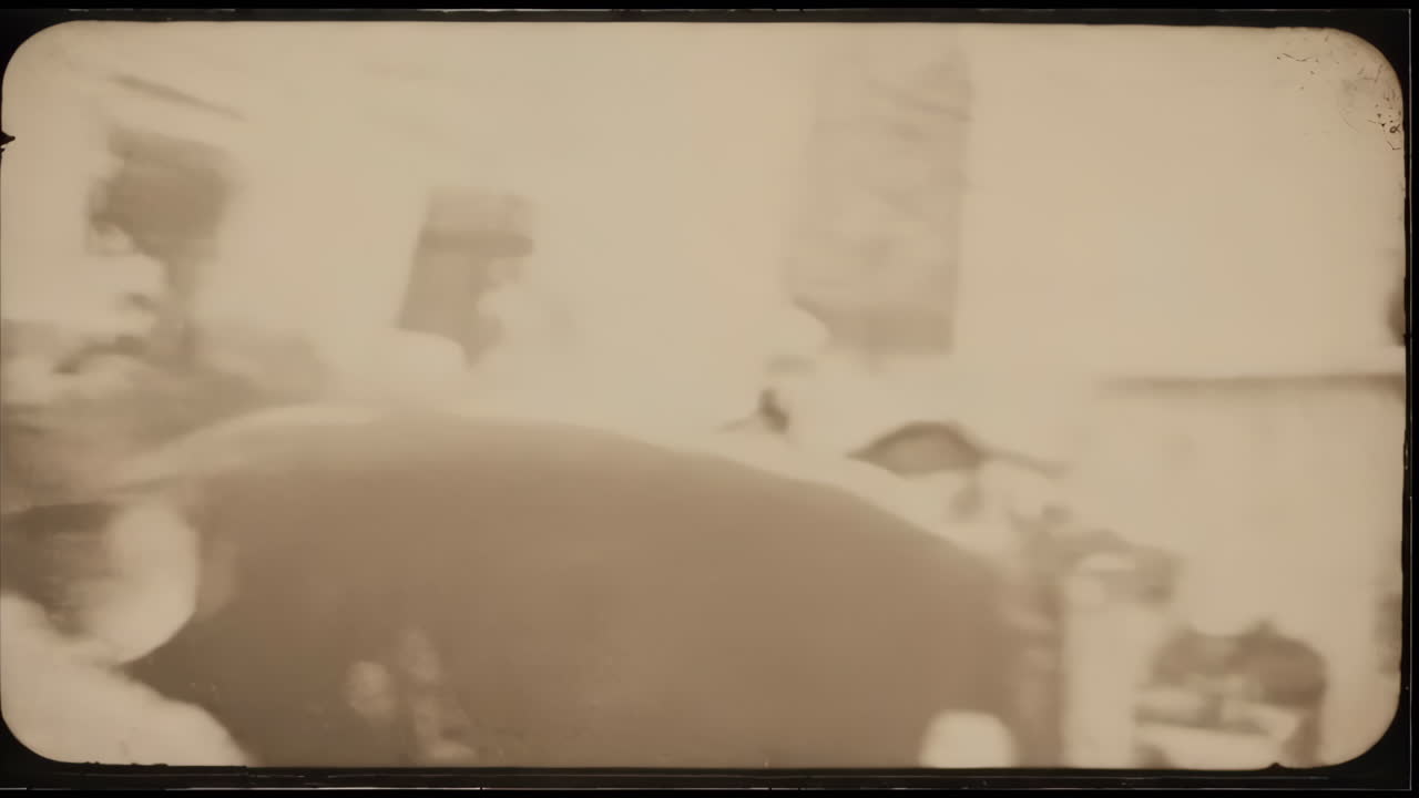 Vintage Street Scene with Action