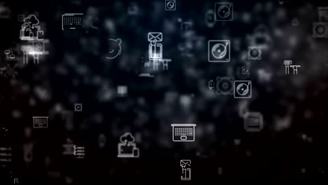 loop moved technology icons background