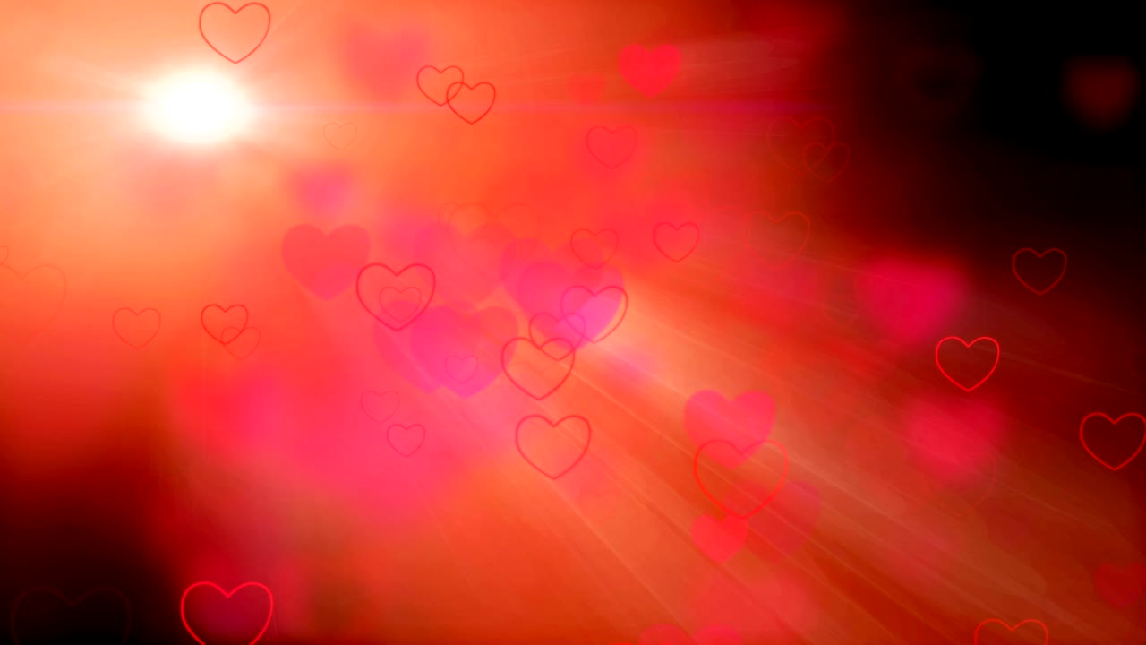 un bucle sin costuras, el día de san valentín un fondo abstracto con bucles, corazones voladores.