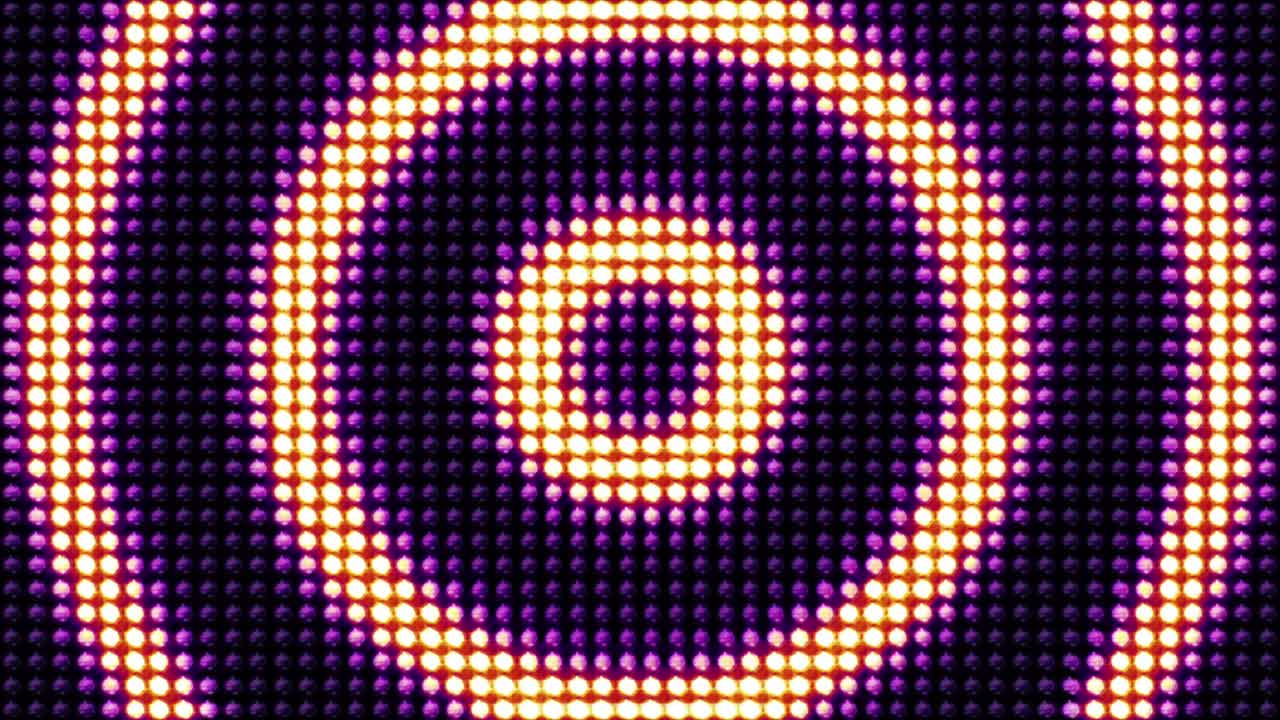 Circle Bulb Lights Background, Loop, 4k