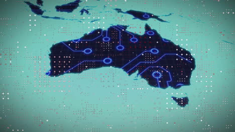 animation of network of connections over world map