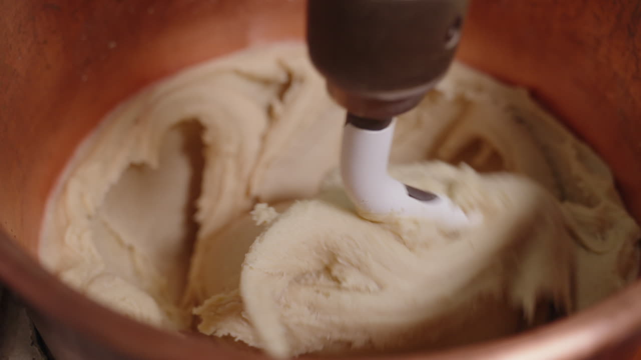 Industrial Dough Mixer, Copper Pot Dough Kneading Machine, Marzipan Production, Mixing Soft Texture Almond Cream