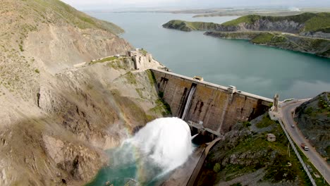 aerial view of hydroelectric power station