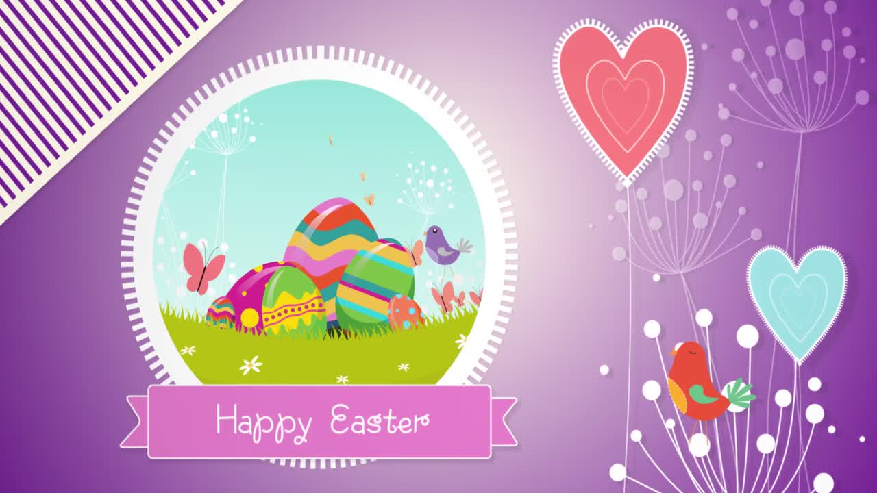 귀여운 부활절 애니메이션 4k