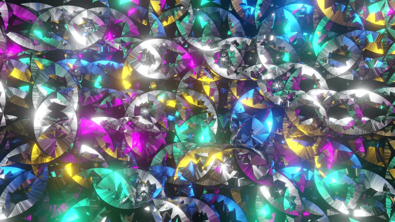 미친 둥근 디스코 반사.