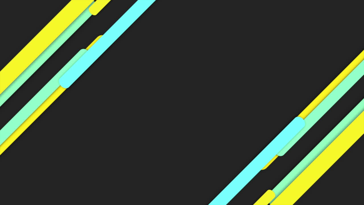 fondo abstracto geométrico de rayas amarillas y azules de introducción de movimiento