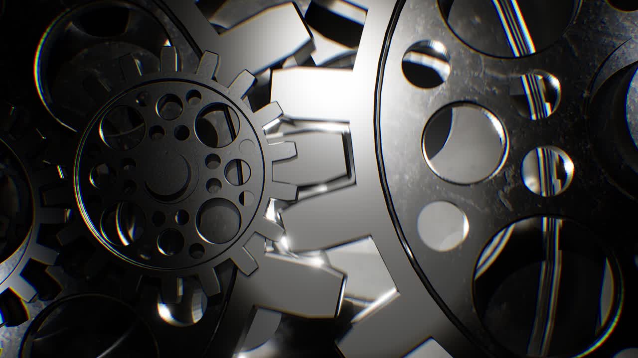 Gears And Cogs Rotating