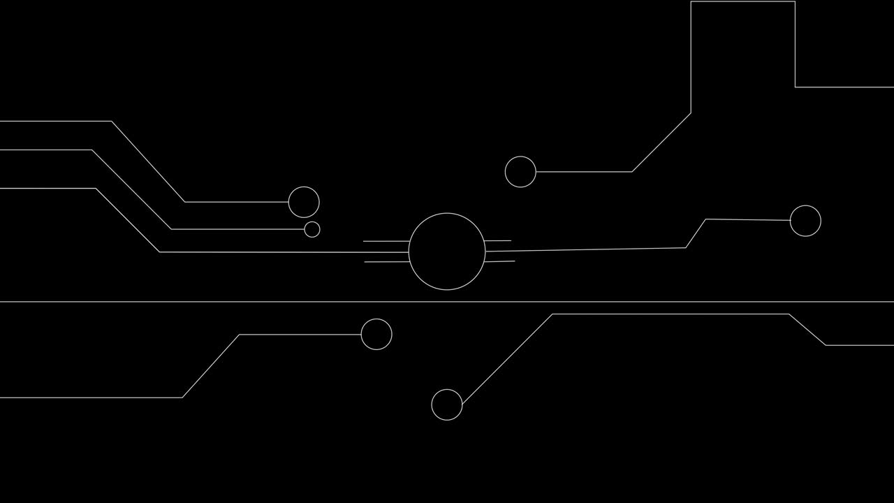 fondo tecnológico negro con elementos de seguridad.