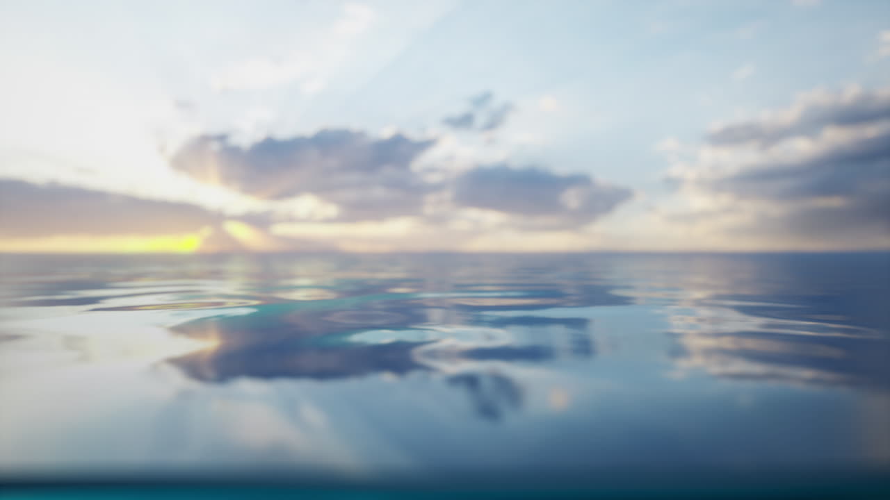 해질녘 잔잔한 바다