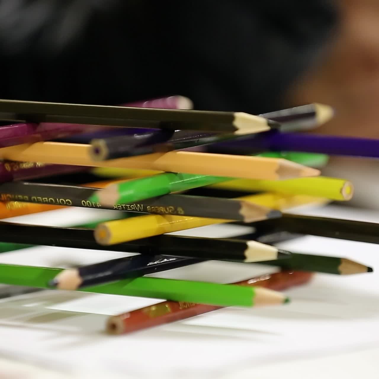 Kids Play With Pencils