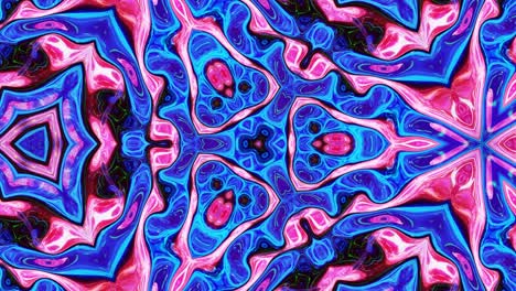 3d elegante abstracto en bucle bg como patrón simétrico ondulado como estructura caleidoscópica con ondas, vidrio líquido multicolor con hermosos colores de gradiente. 4k animado fluido colorido de moda