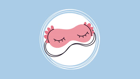 cute pink sleep mask illustration