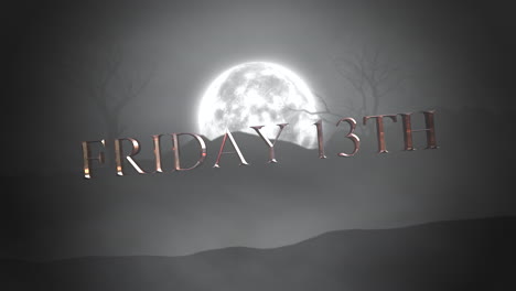 friday 13th with big moon and mystical forest