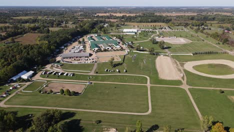 shiawassee county fairgrounds, aerial drone view