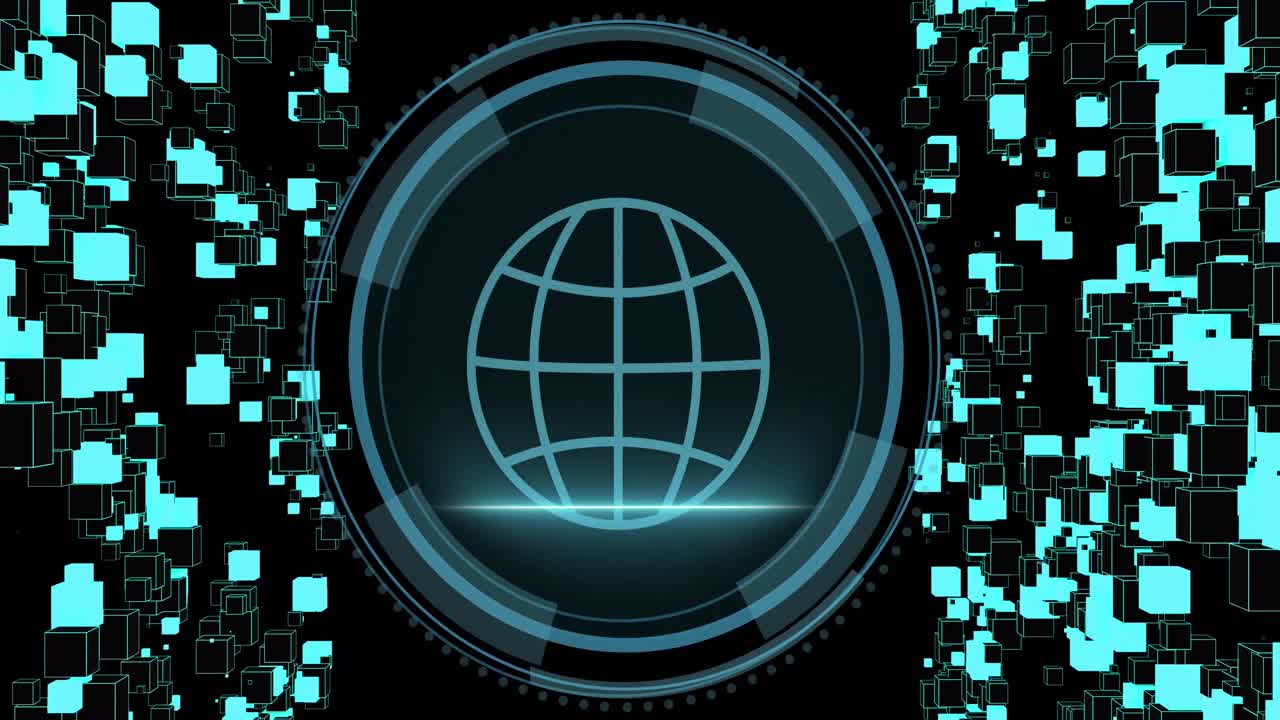 Animation of globe with network of connections