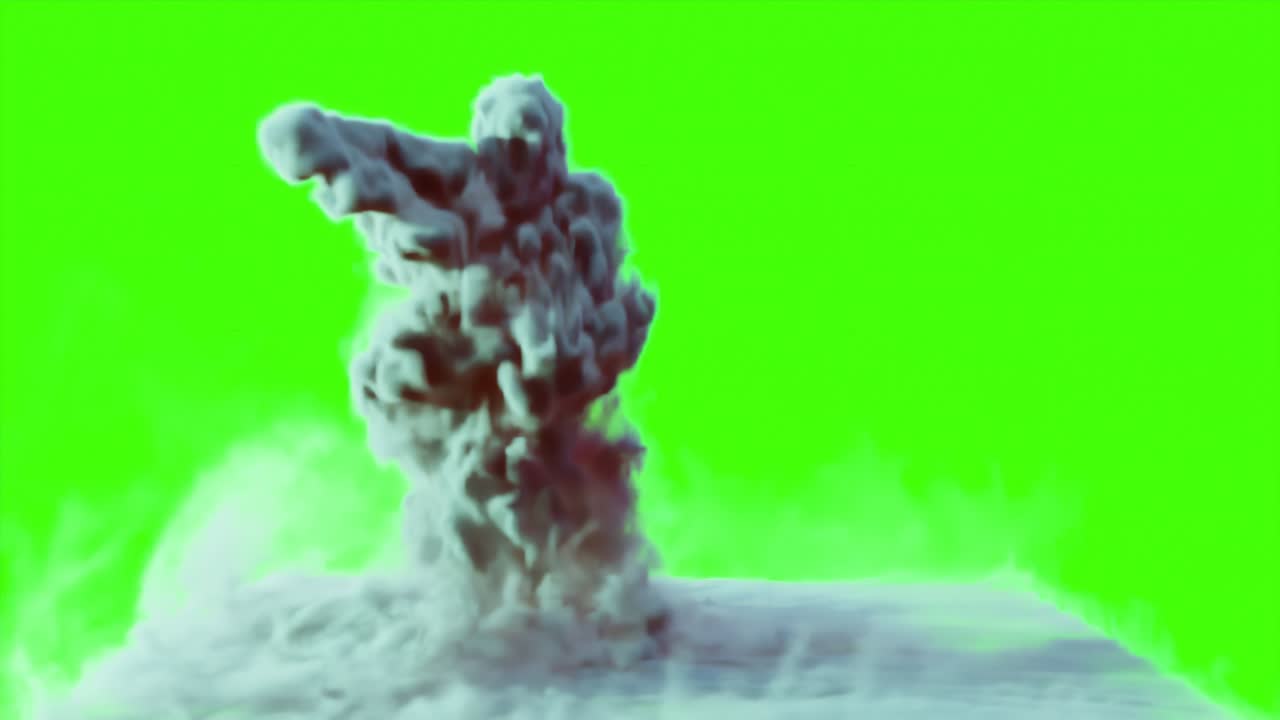 Smoke silhouette of a house dancer, man, bboy, breaker, house dance,  breaking on green screan, Smoke. Hip-hop dancer. Background can be changed to any other. 3d render