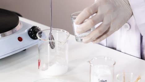 mixing substances in a laboratory setting