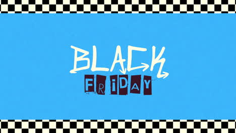 black friday text on blue hipster texture with noise