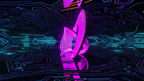 neon cyberpunk futuristic tunnel