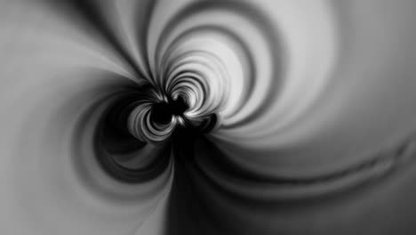 confused fast chaotic abstract turbulent vortex loops distortion in black and white