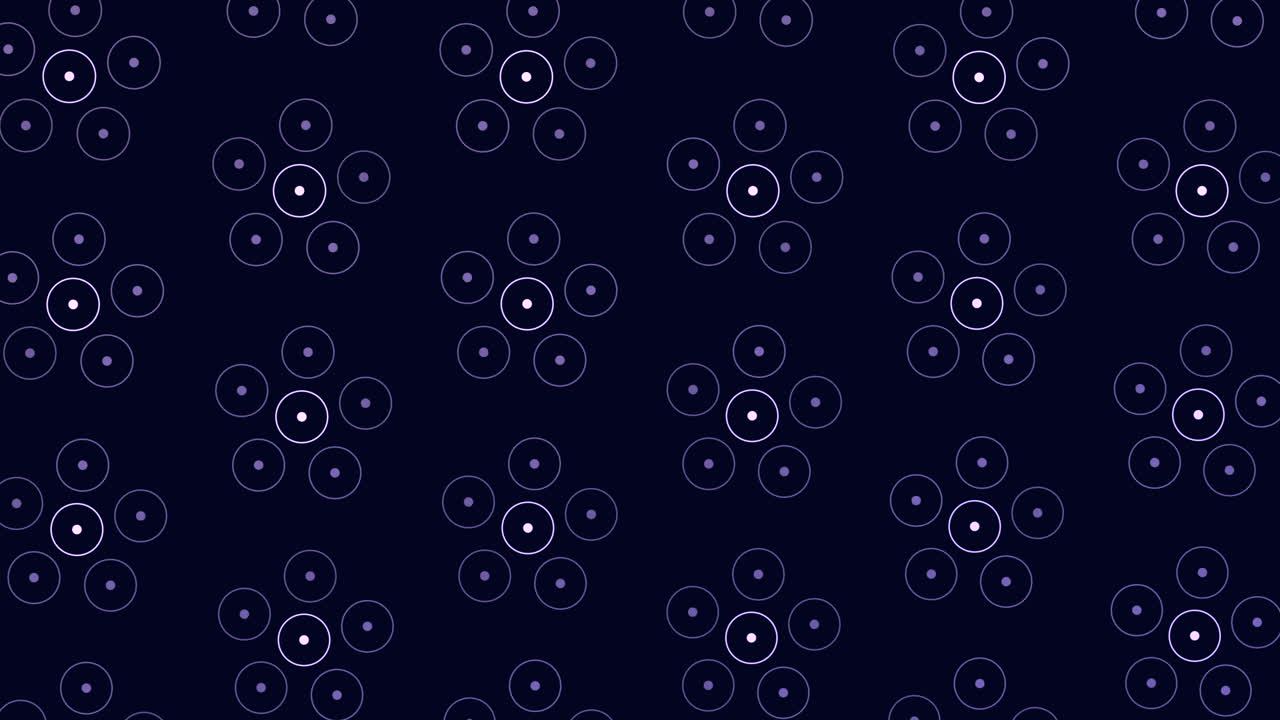 Abstract and futuristic flowers pattern on black gradient 3