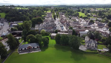 appleby in westmorland market town in cumbria england rising aerial footage 4k