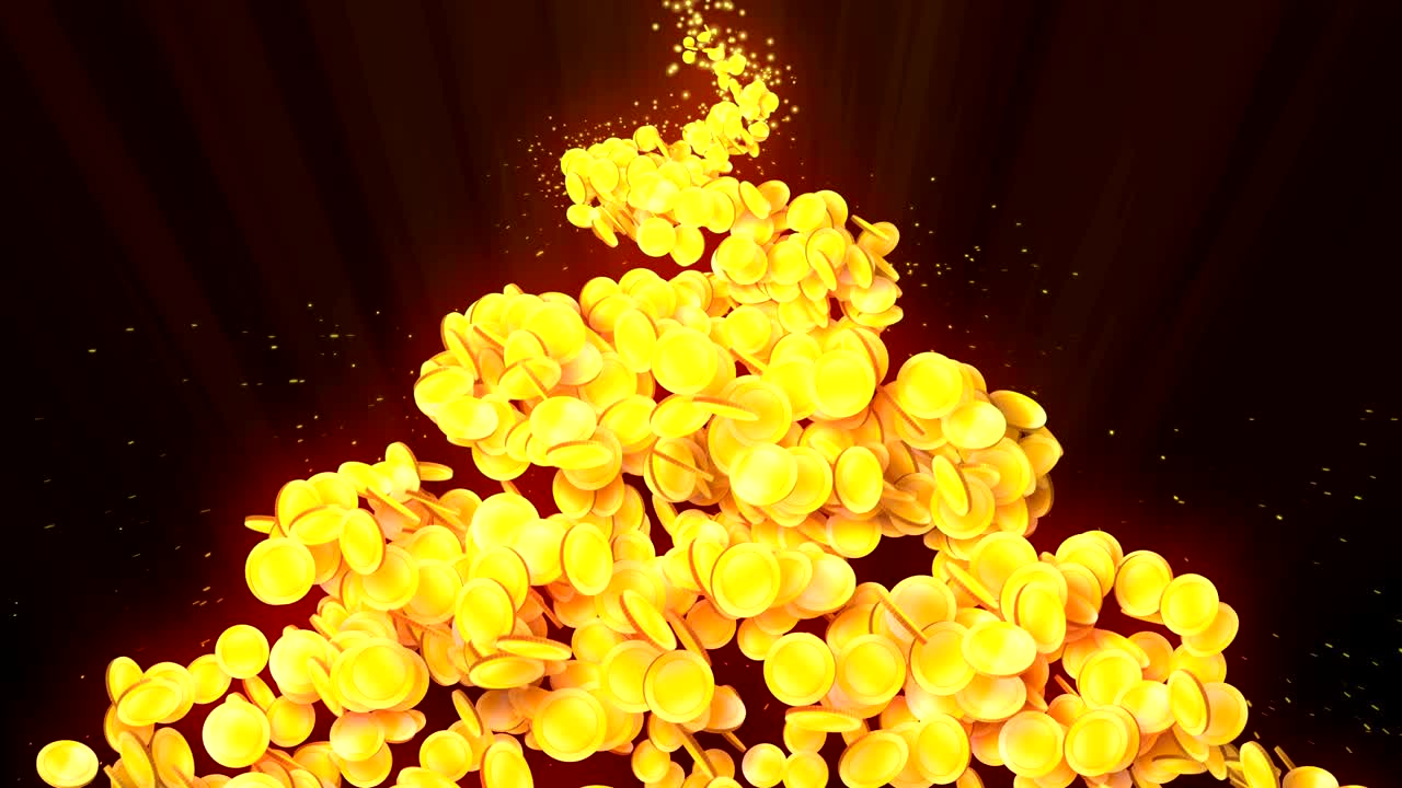 금 동전 입자, cg 애니메이션