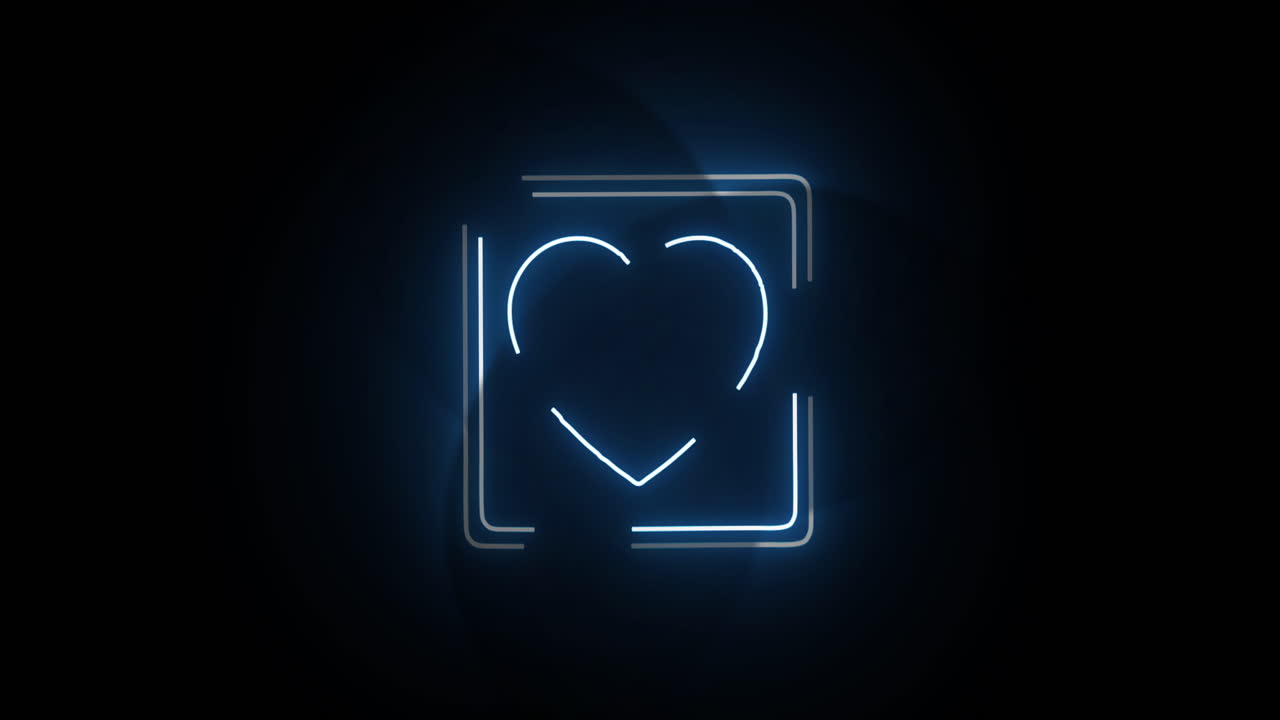 símbolo de corazón de neón