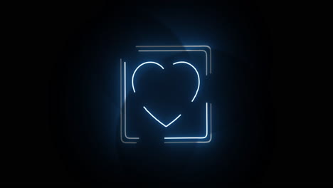 neon heart symbol