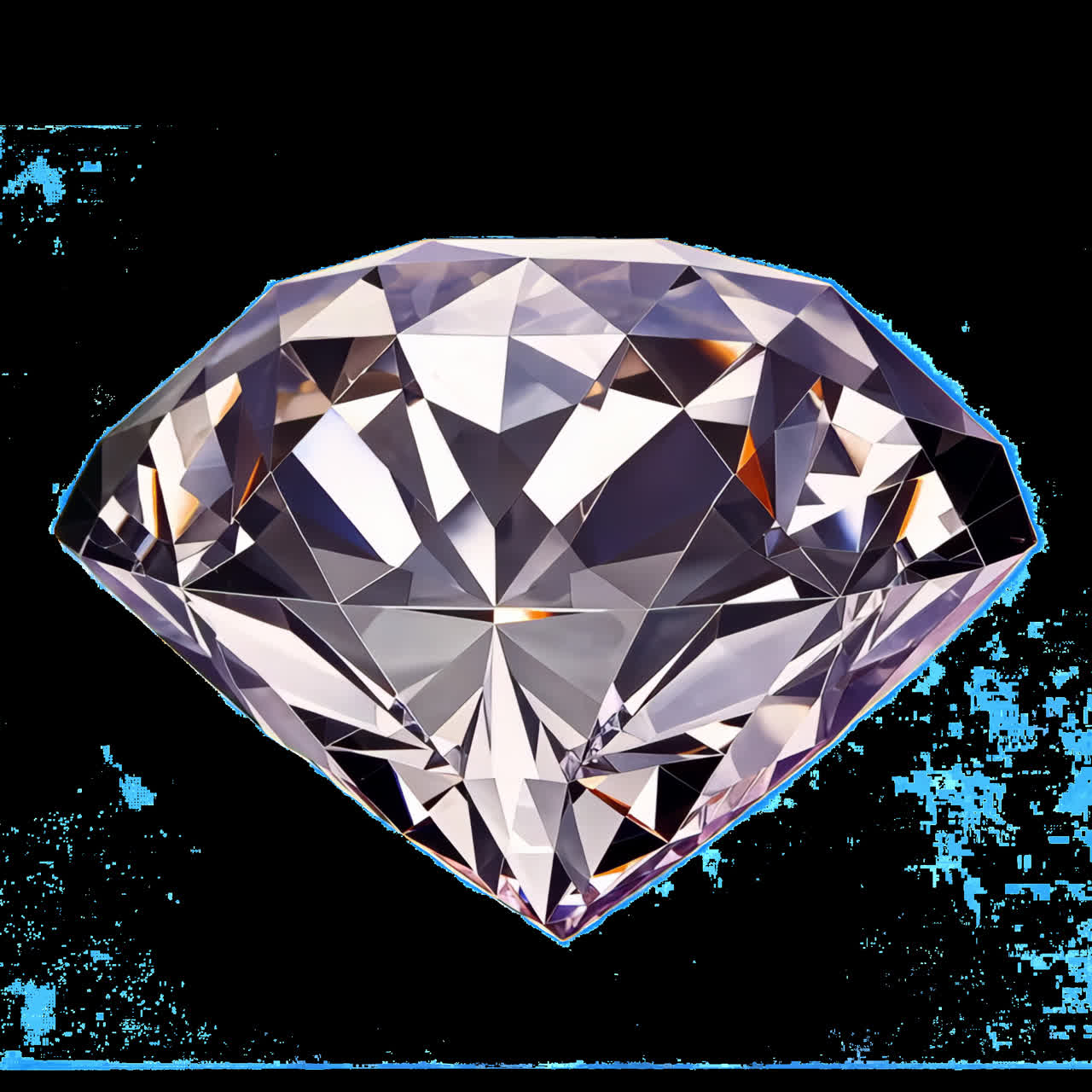 Brilliant diamond animation isolated asset, transparent 4K video, alpha channel, ProRes 4444