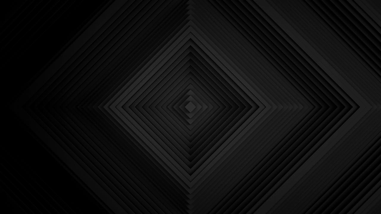 Sequential movement of the black square rings. The concept of wave and motion. Minimalistic 3d business background. A game of shadows. The pattern
