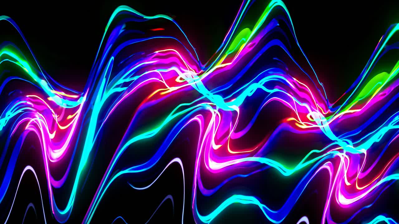 Abstract Neon Waves