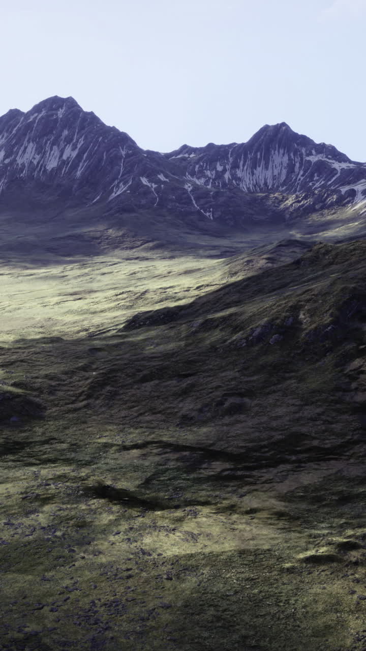 Beautiful mountain landscape with rugged terrain and clear skies