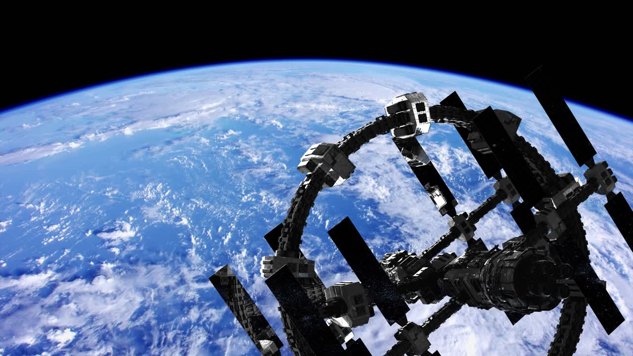 estación espacial internacional en el espacio exterior sobre el planeta tierra