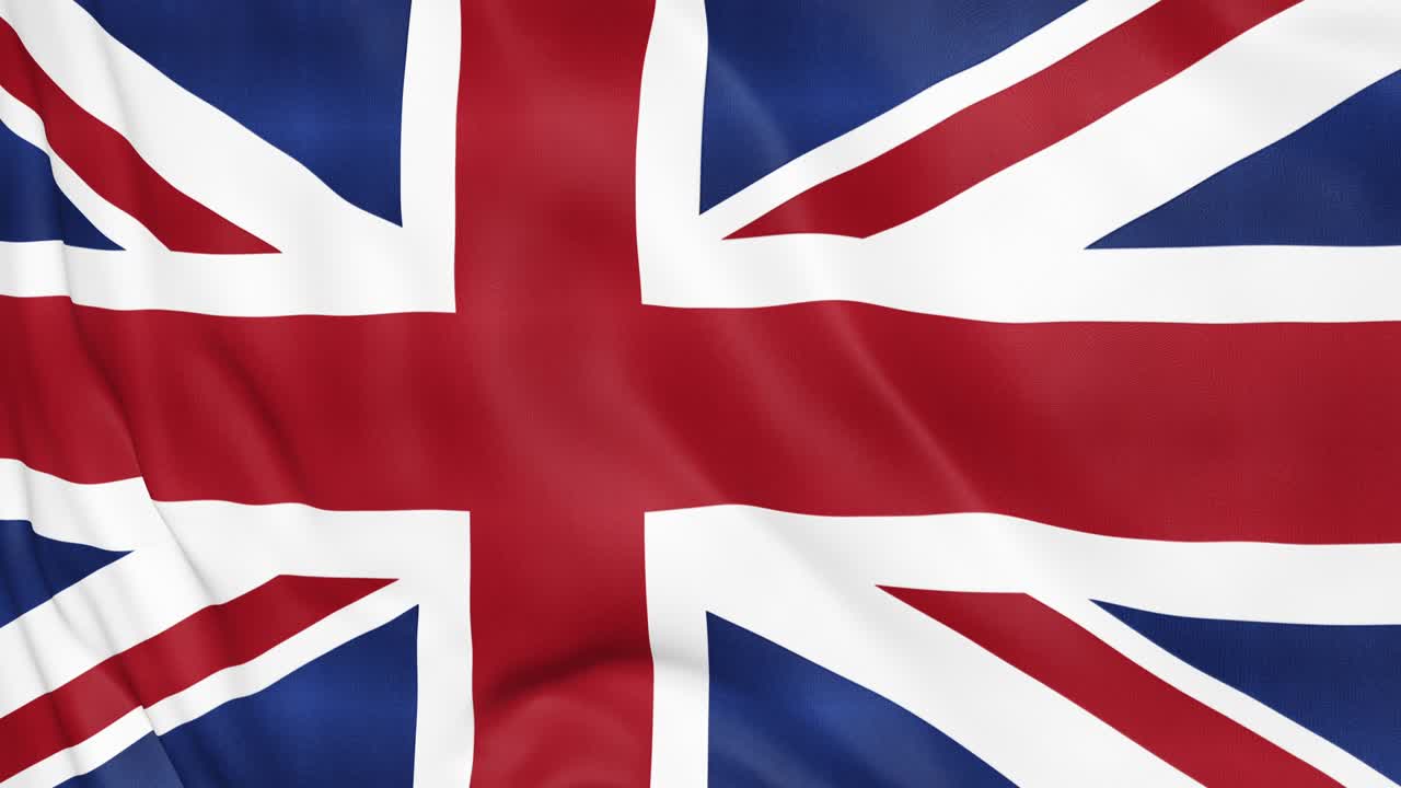 Animazione della bandiera britannica che sventola