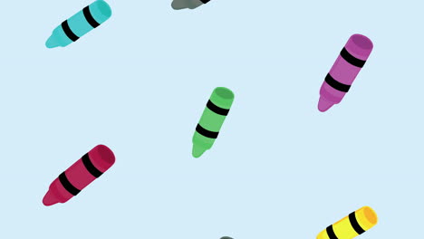 crayons colors school supplies animation